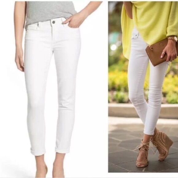 PAIGE Pants - Sz 24 Paige White Stretch Jeans Verdugo Crop Pants